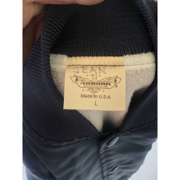 Vintage 1980s Auburn DWP Golf Club Satin Bomber Jacket Large 23.5 x 27 - Picture 3 of 3